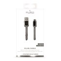 PURO Plain Cable - Kabel połączeniowy USB na Micro USB, 1A, 1 m (czarny)