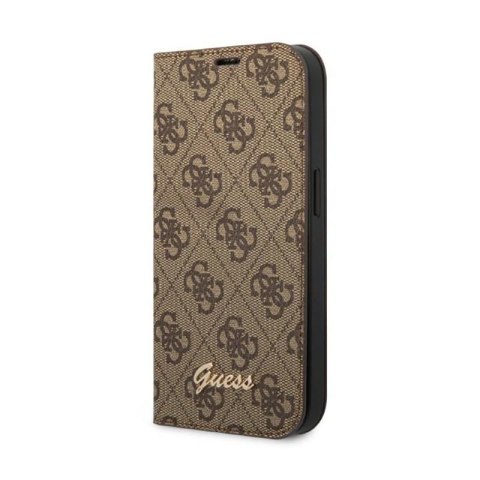 Guess 4G Metal Camera Outline Booktype Case - Etui iPhone 14 Plus (brązowy) Guess 4G Metal Camera Outline Booktype Case - Etui iPhone 14 Plus (brązowy)