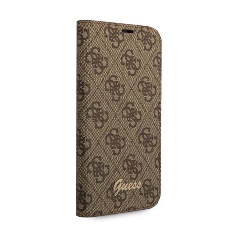 Guess 4G Metal Camera Outline Booktype Case - Etui iPhone 14 Plus (brązowy) Guess 4G Metal Camera Outline Booktype Case - Etui iPhone 14 Plus (brązowy)