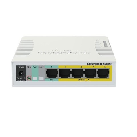 MikroTik RB260GSP Switch CSS106-1G-4P-1S, 5x RJ MikroTik RB260GSP Switch CSS106-1G-4P-1S, 5x RJ