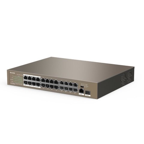 Switch PoE Tenda TEF1126P-24-250W (1x 10/100/1000Mbps, 24x 10/100Mbps) Switch PoE Tenda TEF1126P-24-250W (1x 10/100/1000Mbps, 24x 10/100Mbps)