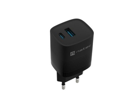 NATEC ŁADOWARKA RIBERA GAN 1X USB-A + 1X USB-C 30W CZARNA NUC-2141 NATEC ŁADOWARKA RIBERA GAN 1X USB-A + 1X USB-C 30W CZARNA NUC-2141