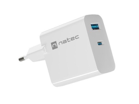 NATEC ŁADOWARKA RIBERA GAN 1X USB-A + 1X USB-C 45W BIAŁA NUC-2142 NATEC ŁADOWARKA RIBERA GAN 1X USB-A + 1X USB-C 45W BIAŁA NUC-2142