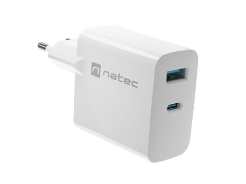 NATEC ŁADOWARKA RIBERA GAN 1X USB-A + 1X USB-C 45W BIAŁA NUC-2142 NATEC ŁADOWARKA RIBERA GAN 1X USB-A + 1X USB-C 45W BIAŁA NUC-2142
