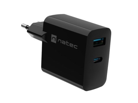 NATEC ŁADOWARKA RIBERA GAN 1X USB-A + 1X USB-C 45W CZARNA NUC-2143 NATEC ŁADOWARKA RIBERA GAN 1X USB-A + 1X USB-C 45W CZARNA NUC-2143