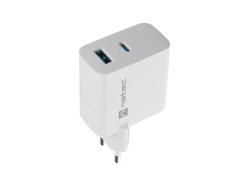 NATEC ŁADOWARKA RIBERA GAN 1X USB-A + 1X USB-C 65W BIAŁA NUC-2144 NATEC ŁADOWARKA RIBERA GAN 1X USB-A + 1X USB-C 65W BIAŁA NUC-2144