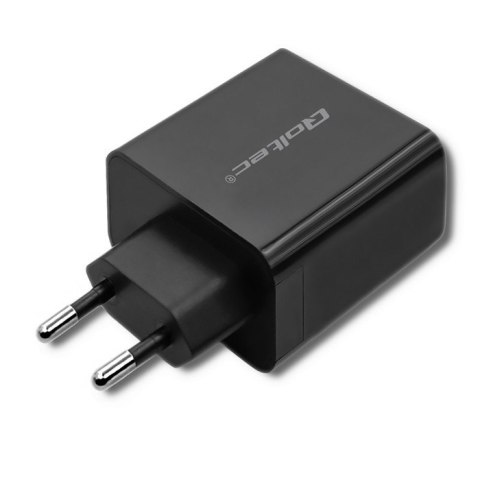 QOLTEC ŁADOWARKA SIECIOWA 42W | 5-20V | 2.25-3A | USB TYP C PD | USB | CZARNA QOLTEC ŁADOWARKA SIECIOWA 42W | 5-20V | 2.25-3A | USB TYP C PD | USB | CZARNA