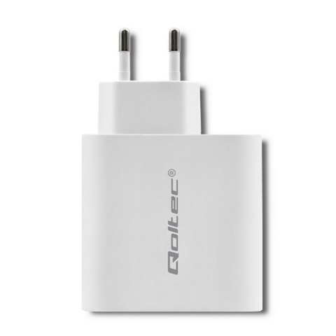 QOLTEC ŁADOWARKA SIECIOWA 63W | 5-20V | 1.5-3A | USB TYP C PD | USB QC 3.0 | BIAŁA QOLTEC ŁADOWARKA SIECIOWA 63W | 5-20V | 1.5-3A | USB TYP C PD | USB QC 3.0 | BIAŁA