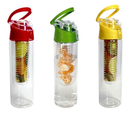 BUTELKA BIDON NA WODĘ Z WKŁADEM NA OWOCE 800ML KH-1192 BUTELKA BIDON NA WODĘ Z WKŁADEM NA OWOCE 800ML KH-1192