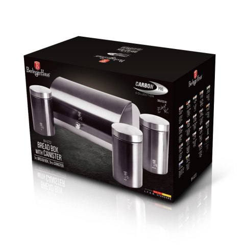 CHLEBAK STALOWY Z 3 POJEMNIKAMI BERLINGER HAUS CARBON PRO BH-6732 CHLEBAK STALOWY Z 3 POJEMNIKAMI BERLINGER HAUS CARBON PRO BH-6732