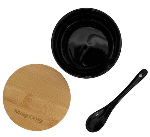 CUKIERNICA PORCELANOWA Z ŁYŻECZKĄ 350 ML KONIGHOFFER KG-4675 CUKIERNICA PORCELANOWA Z ŁYŻECZKĄ 350 ML KONIGHOFFER KG-4675