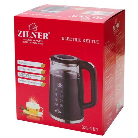 CZAJNIK ELEKTRYCZNY Z REGULACJĄ TEMPERATURY 1.7L 2200W ZILNER ZL-121 CZAJNIK ELEKTRYCZNY Z REGULACJĄ TEMPERATURY 1.7L 2200W ZILNER ZL-121