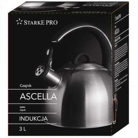 CZAJNIK STALOWY 3.0L SATYNA STARKE PRO ASCELLA 0887 CZAJNIK STALOWY 3.0L SATYNA STARKE PRO ASCELLA 0887