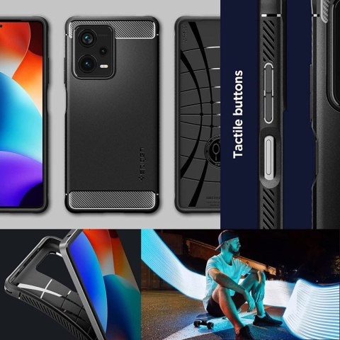 Spigen Rugged Armor - Etui do Xiaomi Redmi Note 12 Pro+ (Czarny) Spigen Rugged Armor - Etui do Xiaomi Redmi Note 12 Pro+ (Czarny)