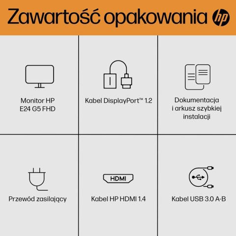 MONITOR HP LED 23,8" E24 G5 (6N6E9AA) MONITOR HP LED 23,8" E24 G5 (6N6E9AA)