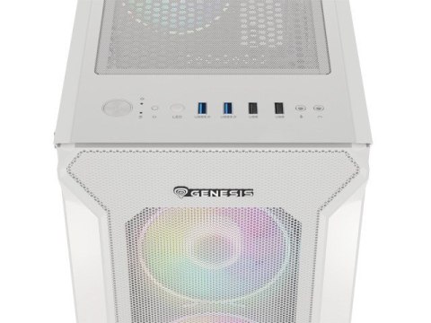 GENESIS OBUDOWA IRID 505 ARGB BIAŁA MIDI TOWER NPC-1872 GENESIS OBUDOWA IRID 505 ARGB BIAŁA MIDI TOWER NPC-1872