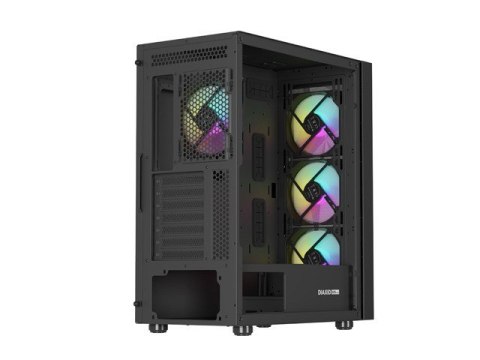 NATEC OBUDOWA GAMINGOWA GENESIS DIAXID 605 ARGB MIDI TOWER USB-C Z OKNEM CZARNA NATEC OBUDOWA GAMINGOWA GENESIS DIAXID 605 ARGB MIDI TOWER USB-C Z OKNEM CZARNA