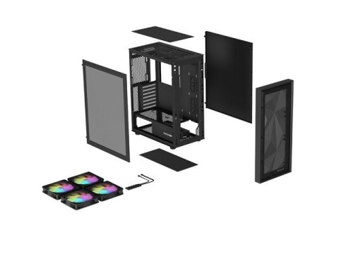 NATEC OBUDOWA GAMINGOWA GENESIS DIAXID 605 ARGB MIDI TOWER USB-C Z OKNEM CZARNA NATEC OBUDOWA GAMINGOWA GENESIS DIAXID 605 ARGB MIDI TOWER USB-C Z OKNEM CZARNA