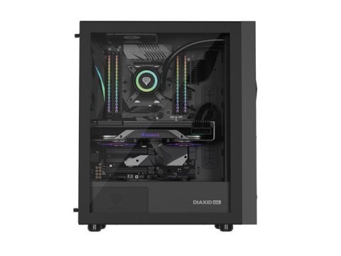 NATEC OBUDOWA GAMINGOWA GENESIS DIAXID 605F MIDI TOWER USB-C Z OKNEM CZARNA NATEC OBUDOWA GAMINGOWA GENESIS DIAXID 605F MIDI TOWER USB-C Z OKNEM CZARNA