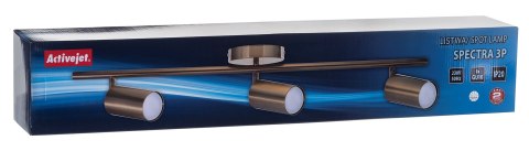 Listwa reflektorowa potrójna złota sufitowa ścienna Activejet SPECTRA kinkiet GU10 do salonu Listwa reflektorowa potrójna złota sufitowa ścienna Activejet SPECTRA kinkiet GU10 do salonu
