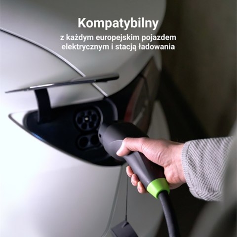 Green Cell - Kabel GC Snap Typ 2 do ładowania EV 22 kW 5 m do Tesla Model 3 / S / X / Y, VW ID.3, ID.4, Kia EV6, Audi E-Tron, Fi Green Cell - Kabel GC Snap Typ 2 do ładowania EV 22 kW 5 m do Tesla Model 3 / S / X / Y, VW ID.3, ID.4, Kia EV6, Audi E-Tron, Fi