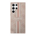 Guess 4G Printed Stripe - Etui Samsung Galaxy S23 Ultra (różowy)