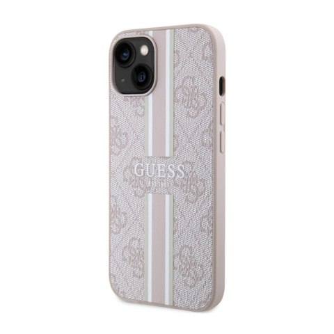 Guess 4G Printed Stripes MagSafe - Etui iPhone 14 Plus (Różowy) Guess 4G Printed Stripes MagSafe - Etui iPhone 14 Plus (Różowy)