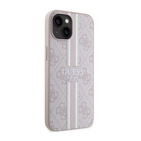Guess 4G Printed Stripes MagSafe - Etui iPhone 14 Plus (Różowy) Guess 4G Printed Stripes MagSafe - Etui iPhone 14 Plus (Różowy)