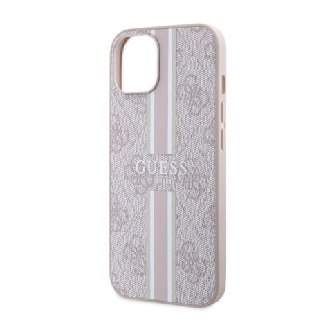 Guess 4G Printed Stripes MagSafe - Etui iPhone 14 Plus (Różowy) Guess 4G Printed Stripes MagSafe - Etui iPhone 14 Plus (Różowy)