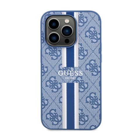 Guess 4G Printed Stripes MagSafe - Etui iPhone 14 Pro Max (Niebieski) Guess 4G Printed Stripes MagSafe - Etui iPhone 14 Pro Max (Niebieski)
