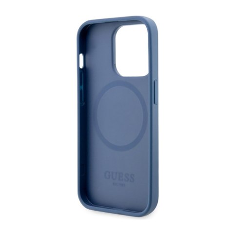 Guess 4G Printed Stripes MagSafe - Etui iPhone 14 Pro Max (Niebieski) Guess 4G Printed Stripes MagSafe - Etui iPhone 14 Pro Max (Niebieski)