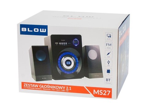 BLOW GŁOŚNIKI KOMPUTEROWE 2.1 MS-27 BLOW GŁOŚNIKI KOMPUTEROWE 2.1 MS-27