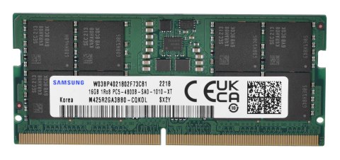 Samsung SO-DIMM 16GB DDR5 1Rx8 4800MHz PC5-38400 M425R2GA3BB0-CQK Samsung SO-DIMM 16GB DDR5 1Rx8 4800MHz PC5-38400 M425R2GA3BB0-CQK