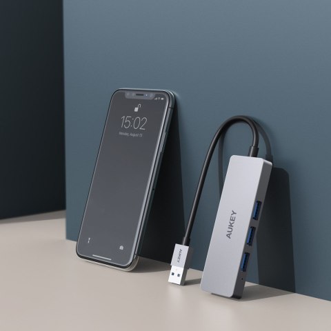 AUKEY CB-H36 HUB USB-C SLIM ALUMINIUM 4XUSB 3.0 AUKEY CB-H36 HUB USB-C SLIM ALUMINIUM 4XUSB 3.0