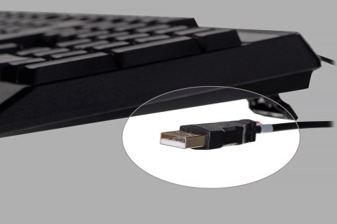 Activejet K-3255 Klawiatura przewodowa USB czarna Activejet K-3255 Klawiatura przewodowa USB czarna