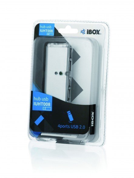 Hub IBOX USB 2.0 4-PORTY CZARNY IUHT008C (4x USB 2.0; kolor czarny) Hub IBOX USB 2.0 4-PORTY CZARNY IUHT008C (4x USB 2.0; kolor czarny)