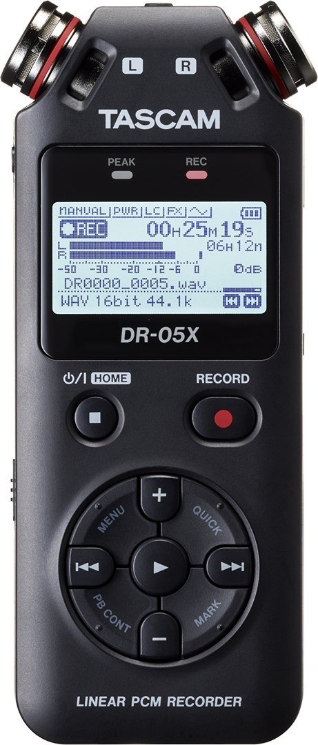 Tascam DR-05X - Przenośny rejestrator cyfrowy z interfejsem USB, zapis na karcie pamięci microSD Tascam DR-05X - Przenośny rejestrator cyfrowy z interfejsem USB, zapis na karcie pamięci microSD