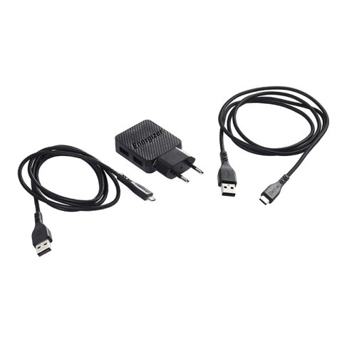 Energizer HardCase - Kompaktowa ładowarka sieciowa 2x USB-A + Kabel USB-C & Micro USB (Czarny) dożywotnia gwarancja Energizer HardCase - Kompaktowa ładowarka sieciowa 2x USB-A + Kabel USB-C & Micro USB (Czarny) dożywotnia gwarancja