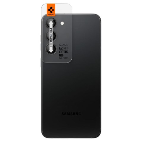 Spigen Optik.TR Camera Lens Protector 2-Pack - Szkło ochronne na obiektyw 2 szt. do Samsung Galaxy S23 / S23+ (Czarny) Spigen Optik.TR Camera Lens Protector 2-Pack - Szkło ochronne na obiektyw 2 szt. do Samsung Galaxy S23 / S23+ (Czarny)