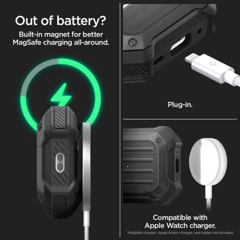 Spigen Tough Armor MagSafe - Etui do Apple AirPods Pro 1 / 2 (Czarny) Spigen Tough Armor MagSafe - Etui do Apple AirPods Pro 1 / 2 (Czarny)