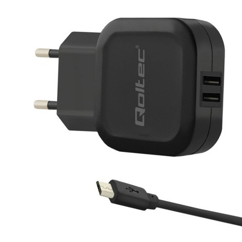 Ładowarka sieciowa Qoltec 50187 (3400 mA; 17W; Micro USB, USB) Ładowarka sieciowa Qoltec 50187 (3400 mA; 17W; Micro USB, USB)