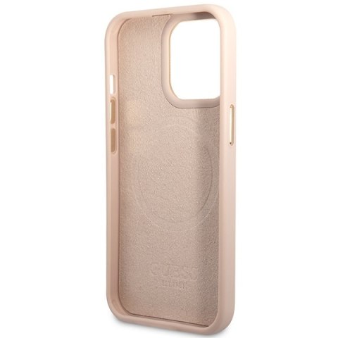 Guess 4G Logo Plate MagSafe - Etui iPhone 14 Pro Max (różowy) Guess 4G Logo Plate MagSafe - Etui iPhone 14 Pro Max (różowy)