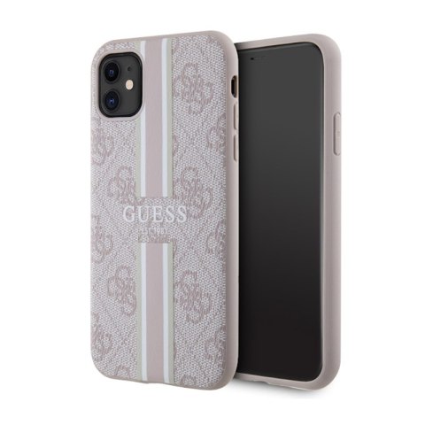 Guess 4G Printed Stripes MagSafe - Etui iPhone 11 (Różowy) Guess 4G Printed Stripes MagSafe - Etui iPhone 11 (Różowy)