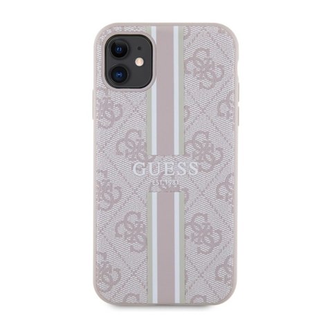 Guess 4G Printed Stripes MagSafe - Etui iPhone 11 (Różowy) Guess 4G Printed Stripes MagSafe - Etui iPhone 11 (Różowy)