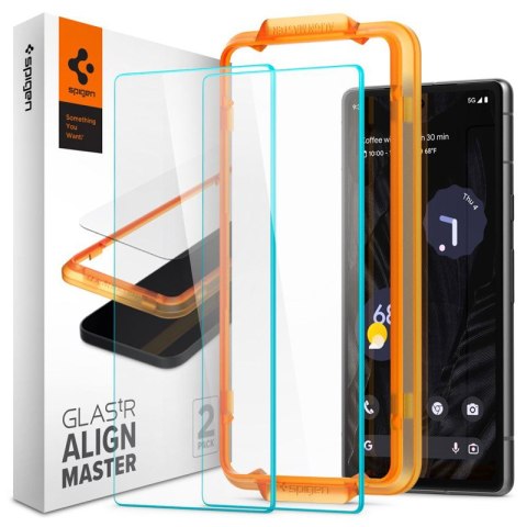 Spigen Alm Glas.TR 2-Pack - Szkło hartowane do Google Pixel 7A (2 szt.) (Przezroczysty) Spigen Alm Glas.TR 2-Pack - Szkło hartowane do Google Pixel 7A (2 szt.) (Przezroczysty)