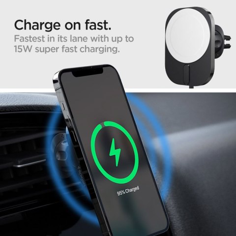Spigen ITM12W OneTap Pro 3 - Magnetyczny uchwyt samochodowy z ładowaniem bezprzewodowym 15W MagSafe (Czarny) Spigen ITM12W OneTap Pro 3 - Magnetyczny uchwyt samochodowy z ładowaniem bezprzewodowym 15W MagSafe (Czarny)