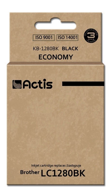 ACTIS KB-1280Bk Tusz (zamiennik Brother LC1280BK; Standard; 60 ml; czarny) ACTIS KB-1280Bk Tusz (zamiennik Brother LC1280BK; Standard; 60 ml; czarny)