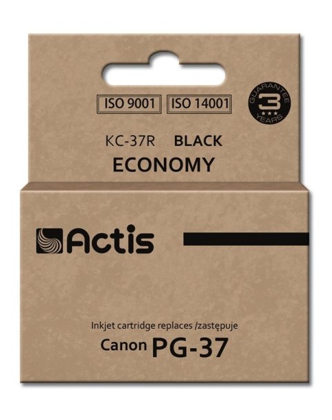 Actis KC-37R Tusz (zamiennik Canon PG-37; Standard; 12 ml; czarny) Actis KC-37R Tusz (zamiennik Canon PG-37; Standard; 12 ml; czarny)