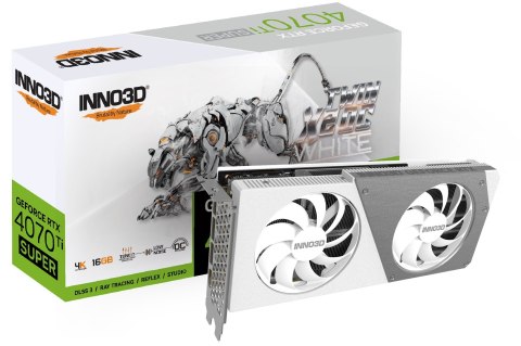 Karta graficzna INNO3D GeForce RTX 4070 Ti SUPER TWIN X2 OC WHITE Karta graficzna INNO3D GeForce RTX 4070 Ti SUPER TWIN X2 OC WHITE
