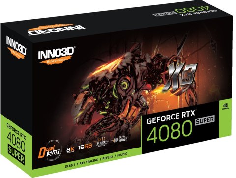 Karta graficzna INNO3D GeForce RTX 4080 SUPER X3 Karta graficzna INNO3D GeForce RTX 4080 SUPER X3